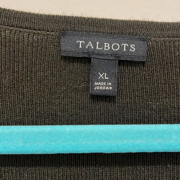 Talbots olive green sweater - Picture 3 of 5